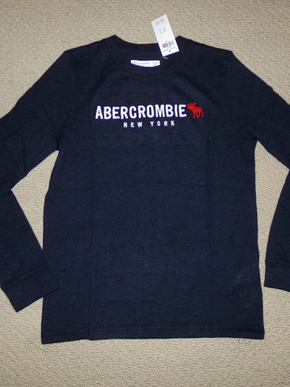 ABERCROMBIE KIDS COZY LOGO ICON SHIRT SZ 11/12